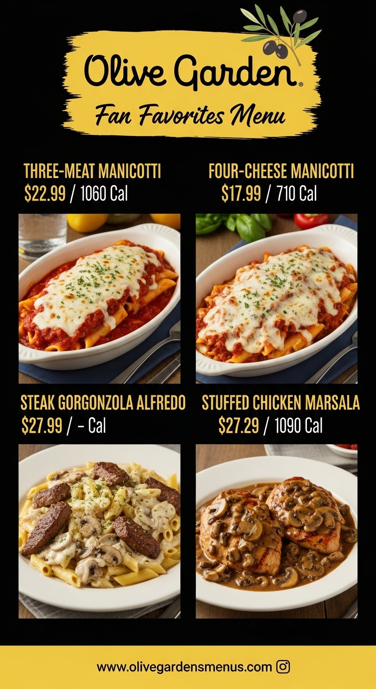 Fan favorite Menu In Picture
