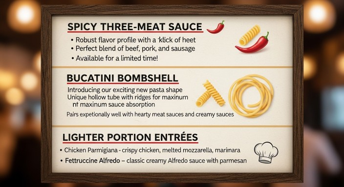 Olive garden New menu Items