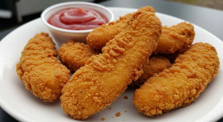 Crispy Chicken Fingers with Ketchup